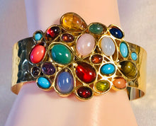 Load image into Gallery viewer, Multi Stone Cuff Bracelet
