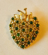Load image into Gallery viewer, Peridot Strawberry Brooch
