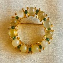 Load image into Gallery viewer, Moonstone and Peridot Brooch
