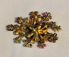 Load image into Gallery viewer, Multi Stone Flower Bed Brooch
