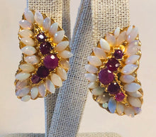 Load image into Gallery viewer, Genuine Opal and Ruby Earring
