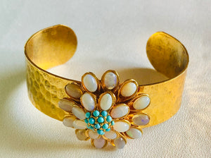 Opal and Turquoise Cuff Bracelet
