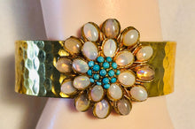 Load image into Gallery viewer, Opal and Turquoise Cuff Bracelet
