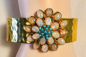 Opal and Turquoise Cuff Bracelet
