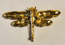Load image into Gallery viewer, Genuine Ruby, Emerald and Opal Dragonfly Brooch
