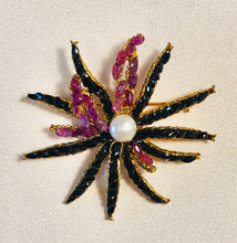 Load image into Gallery viewer, Genuine Sapphire and Ruby Starfish Brooch

