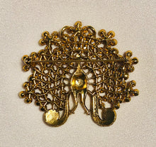 Load image into Gallery viewer, Genuine Ruby and Emerald Peacock Brooch
