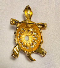 Load image into Gallery viewer, Genuine Ruby and Opal Turtle Brooch
