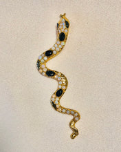Load image into Gallery viewer, Genuine Sapphire and Opal Snake Brooch
