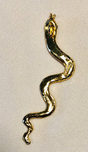 Genuine Sapphire and Opal Snake Brooch