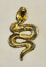 Load image into Gallery viewer, Genuine Sapphire, Emerald and Ruby Snake Brooch
