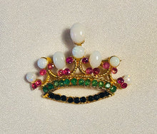 Load image into Gallery viewer, Genuine Sapphire, Emerald, Ruby and Opal Brooch
