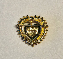 Load image into Gallery viewer, Genuine Ruby and Jade Heart Brooch
