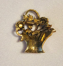 Load image into Gallery viewer, Genuine Sapphire, Ruby, Opal, Peridot and Pearl Vase Flower Brooch
