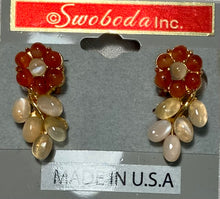 Load image into Gallery viewer, Genuine Moonstone and Carnelian Earrings
