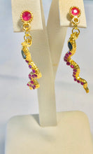 Load image into Gallery viewer, Genuine Ruby and Sapphire Earring
