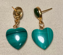 Load image into Gallery viewer, Malachite Earrings
