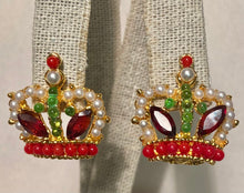 Load image into Gallery viewer, Crown Multi-Stone Earrings
