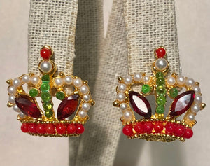 Crown Multi-Stone Earrings