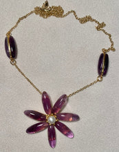 Load image into Gallery viewer, Amethyst and Pearl Pendant
