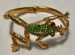 Peridot and Garnet Frog Bracelet