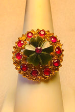 Load image into Gallery viewer, Genuine Ruby and Jade Ring
