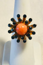 Load image into Gallery viewer, Genuine Sapphire and Coral Ring

