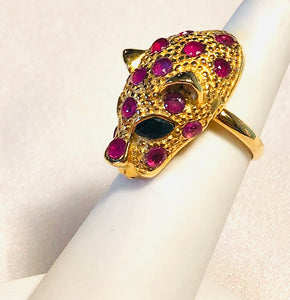 Genuine Ruby and Opal Ring