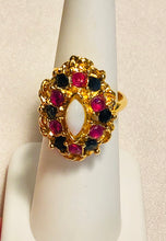 Load image into Gallery viewer, Genuine Ruby, Sapphire and Opal Ring
