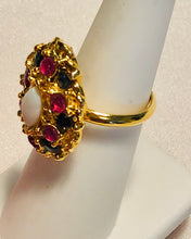 Load image into Gallery viewer, Genuine Ruby, Sapphire and Opal Ring
