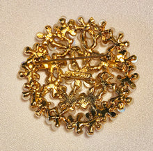 Load image into Gallery viewer, Genuine Ruby and Moonstone Cluster Brooch
