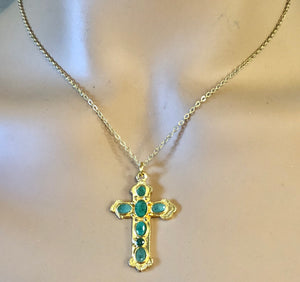 Genuine Emerald Cross Pendant