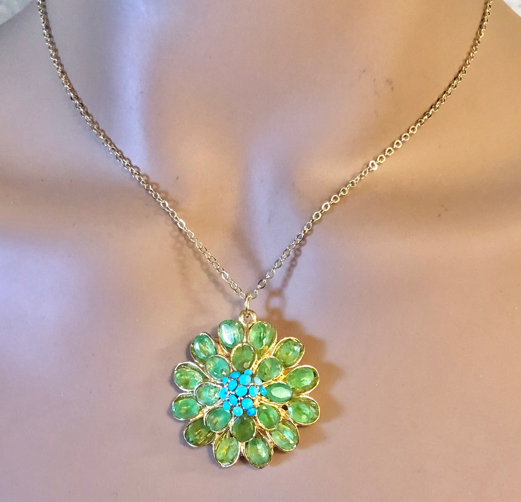 Peridot and Turquoise Necklace