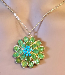 Peridot and Turquoise Necklace