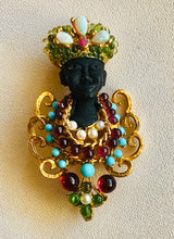 Load image into Gallery viewer, Peridot, Garnet, Turquoise, Pearl and Opal Brooch
