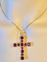 Load image into Gallery viewer, Genuine Ruby Cross Pendant
