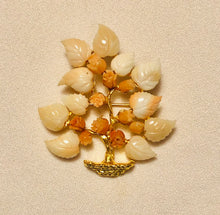Load image into Gallery viewer, Coral Pot Flower Brooch
