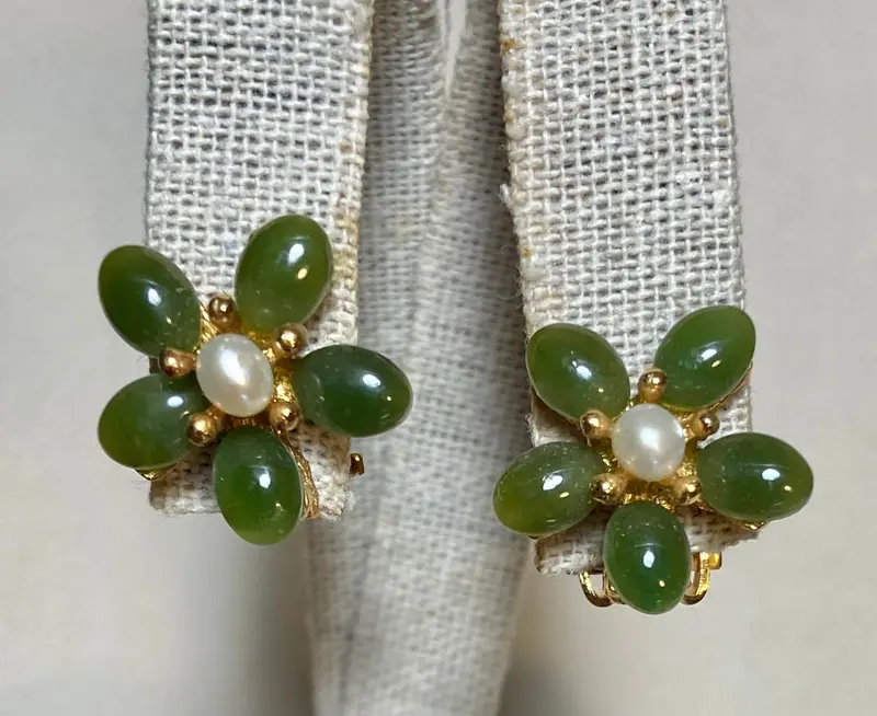 Swoboda Earrings — Jade, Pearl