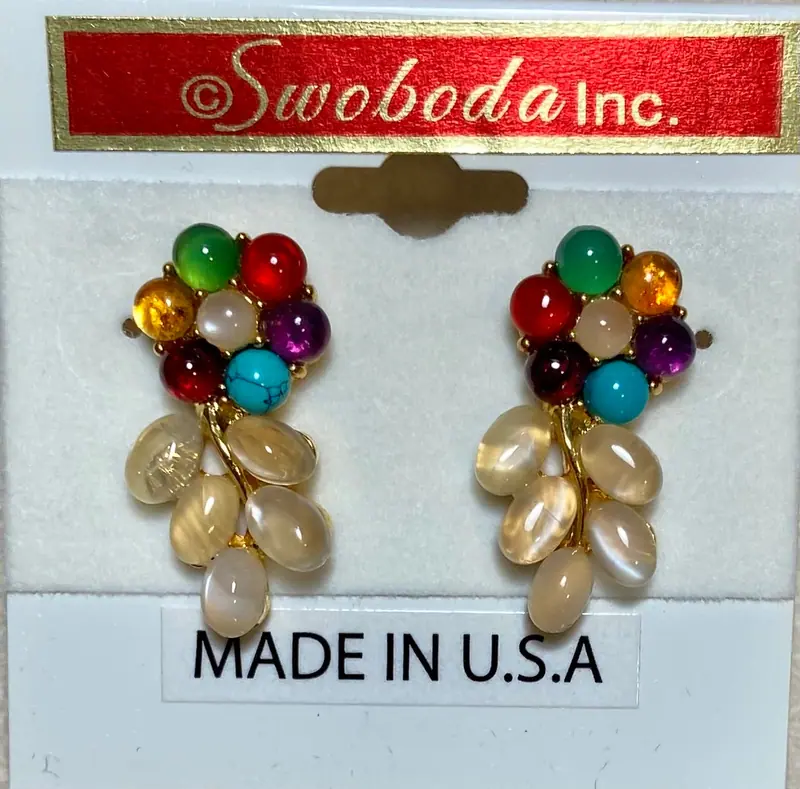 Swoboda Earrings — Moonstone, Multi-Stone